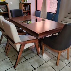 Comedor Beatriz en parota para 6 personas
