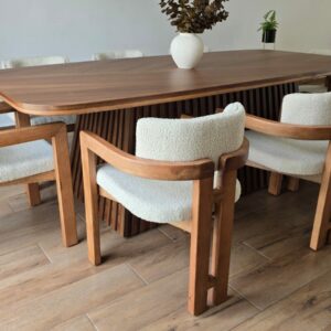 Set Comedor Lucca en parota para 8 personas