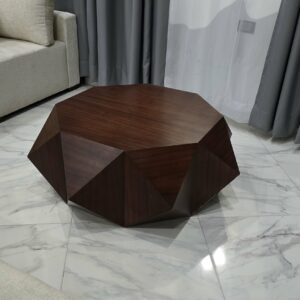 Mesa de centro hectagonal en parota Pandora