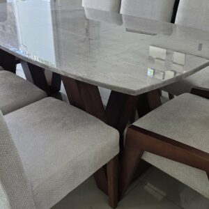 Comedor Belaggio en mármol gris Tell